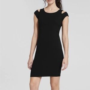 Athleta Cold Shoulder Dress in Black, size XS.